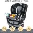 Car Seat Snack Tray for Toddlers - 3 Inch Cup Holder Fits Most Sippy Cups & Straw Bottles with Dip Well, Mess-Free Square Kids Travel Tray Road Trip Essentials, Dark Grey