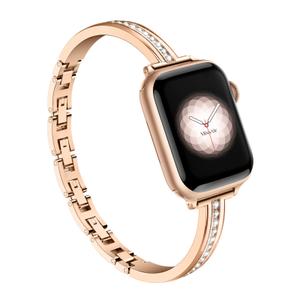 Missair Bands Compatible with Apple Watch Band 38mm 40mm 41mm 42mm 44mm 45mm 46mm 49mm for Women, Slim Metal Dressy Jewelry Bracelet with Bling Diamond for iWatch Series 11 10 9 8 7 6 5 4 3 SE Ultra