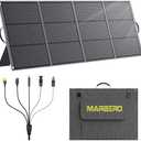 MARBERO 200W Portable Solar Panel for Power Station & DC Devices 200 Watt Foldable Solar Charger >23% High Efficiency IP68 Waterproof Compatible with Solar Generator for Camping RV Outdoor Cloudy