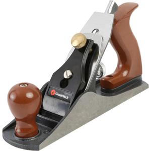 GreatNeck C4 Bench Hand Plane (9 Inch), 2 Inch Cutter, Adjustable to Control the Blade, Cast Iron Body, Quality Plastic Ergonomic Handles