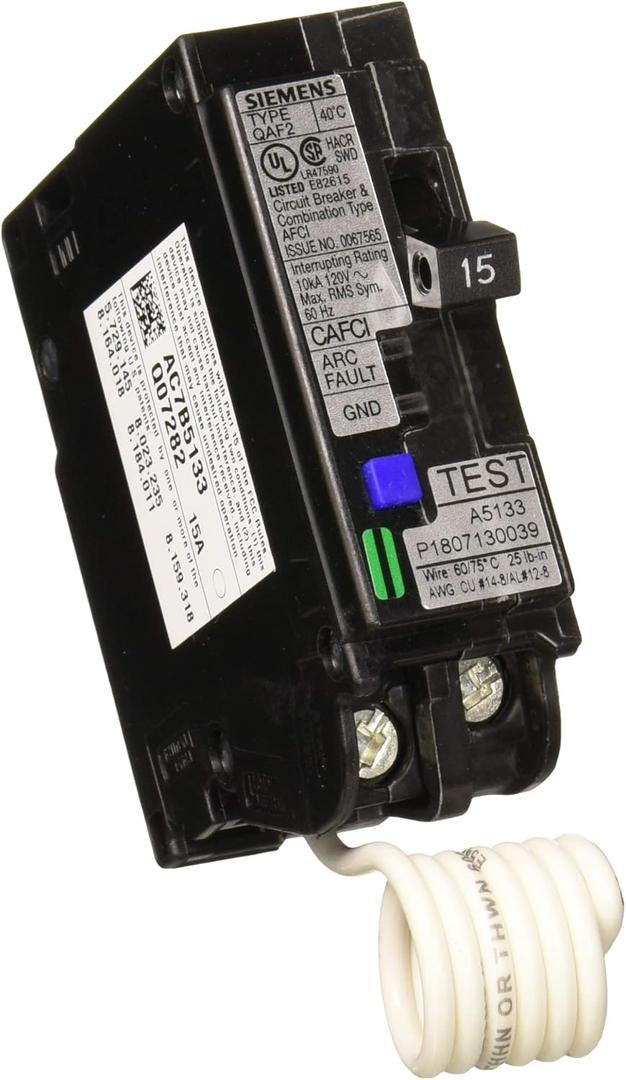 SIEMENS 15 Amp Single Pole Combination AFCI Circuit Breakers (10 Pack)