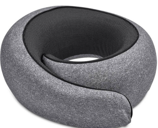 Travel Neck Pillow with 100% Pure Memory Foam, G-Shape, Includes Eye Mask & Ear Plugs,