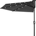 ABCCANOPY Patio Umbrella Outdoor Half Umbrellas for Patio, Backyard, Garden, Deck (11FT, Dark Gray)