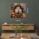 Spring Owl Puzzles for Adults 1000 Pieces, Nature Garden Flower Puzzles with Animal Bird Plant Mushroom, Impossible Hard Challenge Jigsaw Puzzle