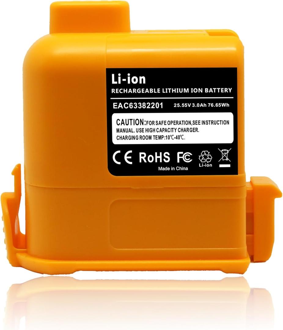 Chgdkjy 3000mAh 25.55V Replacement Battery for LG Cord Zero A9, A9K-CORE, A9MAX, A9T-Ultra, A9S, A9K-PRO, A9N, A9M, A9MULTI, A958, A958SA, A9 Plus A905M A907GMS Cordless Stick Vacuum Cleaner