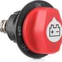 Battery Disconnect Swicth 12-48V, Battery Master Cut Shut Off Isolator Switch for Marine Boat RV ATV Car Utv Vehicle, Max 32V DC 100A Cont 150A Power Battery Switches (On-Off-Out) (100A)