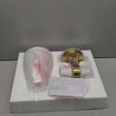 Gold Sconce Wall Lighting, HWH Single Wall Vanity Light Fixture Brushed Gold Wall Sconce Lamp, Modern Indoor Up Down Wall Light with Frosted Milk White Striped Glass Shade, 5HZG97B-2W BG