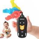 Baby Toy Car Keys - Baby Keys Toy Pretend Play with Sounds & Lights Interactive Musical Sensory Learning Toys Gifts for 1 Year Old Boys Girls Infant Toddlers Kid Age 6+ Months