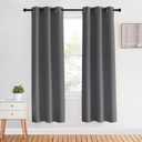 NICETOWN Blackout Window Curtains 70" L, 2 Panels, 34 inch, Grey, Grommet Top Room Darkening Thermal Insulated Vertical Window Drapes Modern for Flat/Apartment
