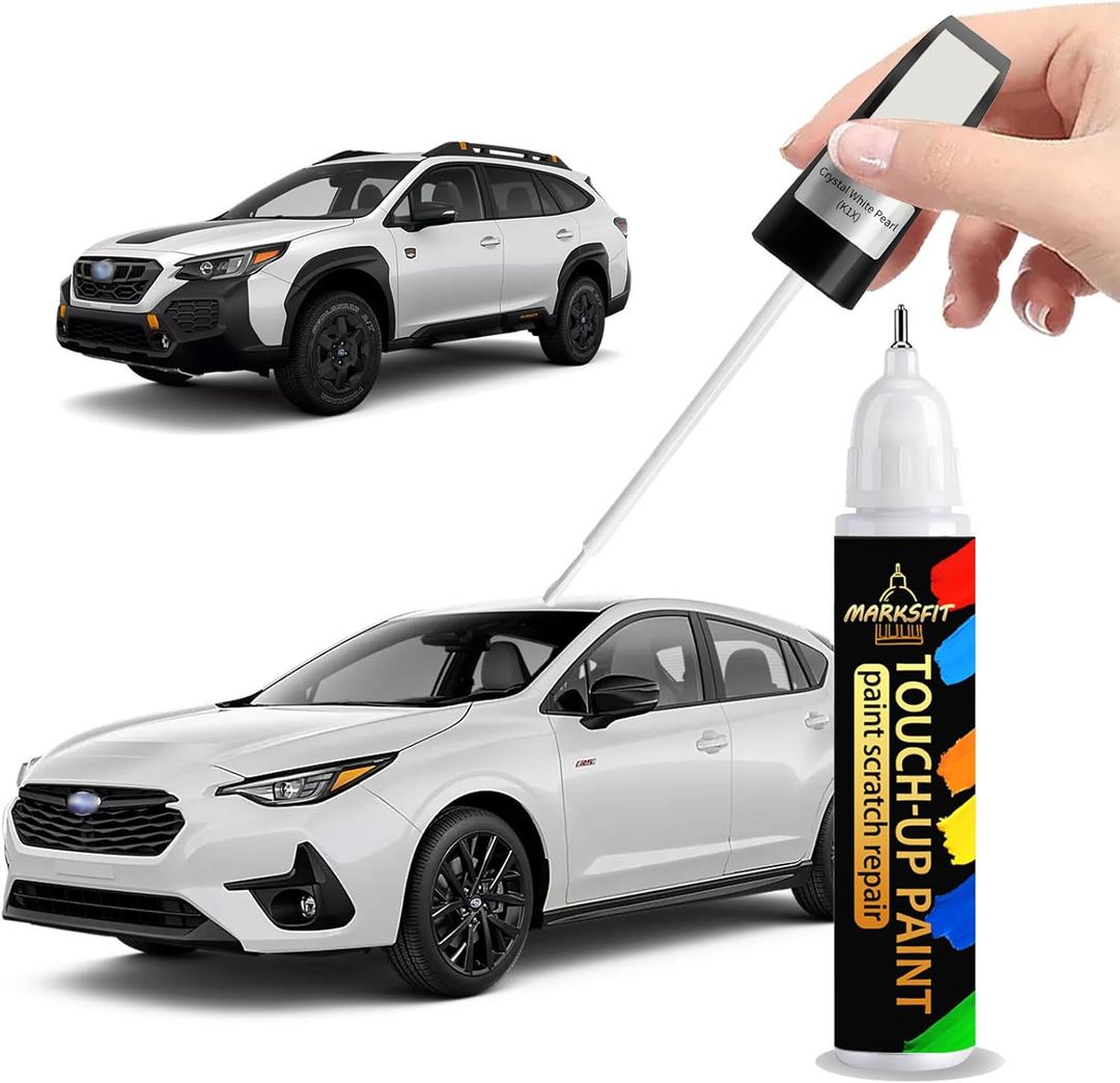 Crystal White Pearl(K1X) Touch Up Paint For Subaru Exact Match-Chips and Nicks 2 in 1 Car Paint Pen Scratch Rapair for Ascent/Impreza/Legacy/WRX/BRZ/Outback/Crosstek/Forester