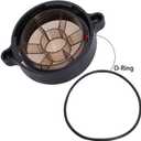 Pool Pump Basket Cover Compatible with Hayward Super II SP3000 Series, SPX3100D Replacement with SPX3000S O-Ring, Black Acrylic Threaded Filter Cover
