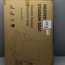 XGEAR Heated Stadium Seats with Back Support Water Resistant and Lightweight Stadium ChairUpgraded 3 Levels of Heat 6 Reclining Positions Adjustable Foldable Chair (23.5'' Wide)