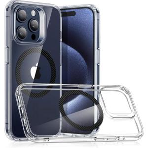 ESR for iPhone 15 Pro Case, Compatible with MagSafe, Military-Grade Protection, Yellowing Resistant, Scratch-Resistant Back, Magnetic Phone Case for iPhone 15 Pro, Classic Series, Carbon Fiber