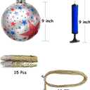 Huoety 9'' Inflatable Christmas Ornaments (15-Pack) | Large Outdoor Decor Balls for Yard, Patio & Tree | Festive Holiday Party Decorations