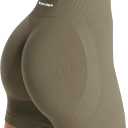 TAYOEA Workout Shorts Women Scrunch Butt Booty Lifting Seamless Biker Shorts for Gym Athletic Yoga (X-Small, Mocha)