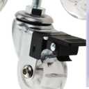 Castor Wheel 2-inch 8 * 15 Screw Brake Transparent Wheel Screw Threaded Stem Casters Office Chair Caster Wheel Clear Swivel Casters with Brake for Sofa Chair Cabinet Casters Wheels