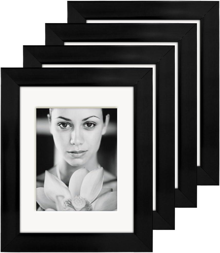 Malden 11x14 Matted Picture Frame - Made to Display Pictures 8x10 with Mat, or 11x14 Without Mat - Black