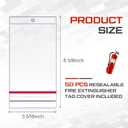 Faccito 50 Pcs Resealable Fire Extinguisher Tag Cover Waterproof Clear Fire Extinguisher Inspection Tag Covers Plastic Sleeve Annual Card Holder Label Bags