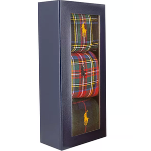 Polo Ralph Lauren Men's Tartan Gift Box, 3 Pair Pack, Assorted, Men's 612.5