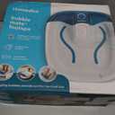 Homedics Bubble Mate Foot Spa, Toe Touch Controlled Foot Bath with Invigorating Bubbles and Splash Proof, Raised Massage Nodes and Removable Pumice Stone