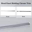 CarPartsDepot Hood Panel Molding Chrome Trim Compatible for 2006-2010 Ford Explorer FO1235105 6L2Z16856AA