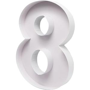 WENPACK 15" Large Fillable Cardboard Number Charcuterie Tray Paper Mache Sweet Cupcake Food Birthday Box (8)