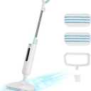 Sweetcrispy Steam Mop for Floor Cleaning,Lightweight Floor Steamer Cleaner for Hardwood/Tile/Laminate Floors Carpet, 2 Washable Pad, White and Green (43.08*7.83*11.05inch 2025 New Model)