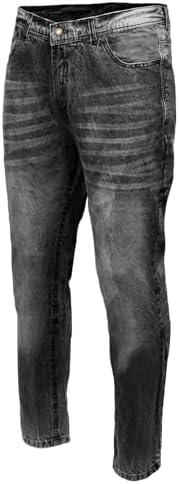 Milwaukee Leather MDM5001 Men's Metro Black CE Armored Motorcycle Riding Denim Jeans Reinforced w/Aramid Fibers, Black, 34W*34L