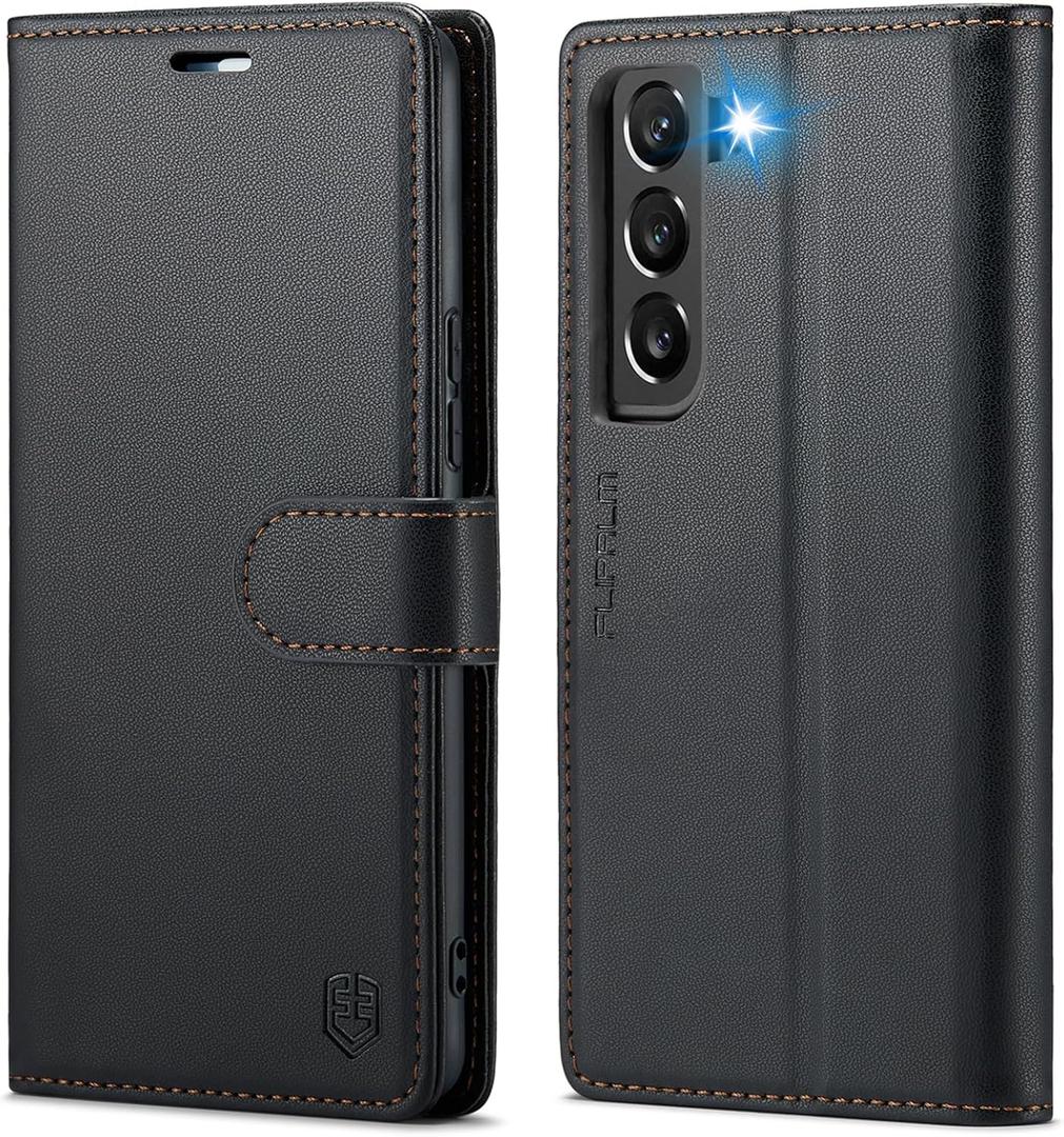 Wallet Case for Samsung Galaxy S22 Plus, RFID Blocking Credit Card Holder, PU Leather Folio Flip Kickstand Protective Shockproof Cover for Galaxy S22 Plus(Black)