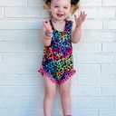 UNICOMIDEA 0-24 Months Baby Floral Romper Infant Playsuits Headband Jumpsuit Toddlers Outfits (A19-red)