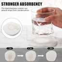 2 x Diatomaceous Earth Coasters Set of 4Cool Absorbent Quick-Dry Drink Coasters for Desks, Cute Modern Stone Design with Stylish White Aesthetic (4, White)