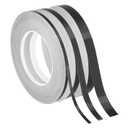 PATIKIL Metalized Polyester Film Tape 3/16" 3/8" 9/16", 3 Pack 55 Yards Metallic Decor Tape Glossy Black Adhesive Mirror Tape for Detailing Accent Wall Graphic Arts Boat Trim Walls