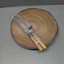 Rotating Cake Stand 12" Wood Cake Stand with Cake Cutting Set,Rustic Wooden Cake Stands for Party/Wedding/Baking Gifts/Event/Cake Turntable for Decorating