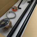 Freestanding Outdoor Shower 316 Marine Grade Stainless Steel, 2 Function Hot & Cold Water Outside Shower with Rain Shower Head & Handheld, Floor Mounted for Backyard Garden Pool Beach (Matte Black)