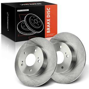 A-Premium 10.94 inch (278mm) Rear Solid Disc Brake Rotors Compatible with Select Nissan and Infiniti Models - Maxima 1994-2003, I30 1996-2001, I35 2002-2004, 2-PC Set