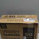 Zober Velvet Hangers 50 Pack - Ivory for Coats, Pants & Dress Clothes - Non Slip w/ 360 Degree Swivel, Holds up to 10 lbs - Strong Felt Hangers for Clothing