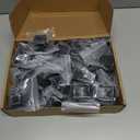 Funrous 48 Pack Iron Baluster Shoes Stair Flat Shoe with Screw for 1/2 Inch, Square Iron Balusters Wrought Spindles for Staircase Slant Shoes with Screw, Satin Black