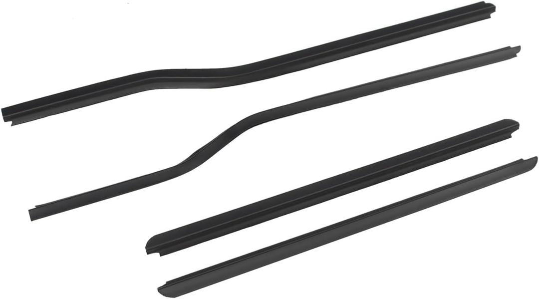 4PCS Window Weatherstrip Moulding Trim Seal Belt Kit Compatible with 1999-2016 F-Series 250 350 450 550 Super Duty F81Z-2625596-AA F81Z-2521453-AA