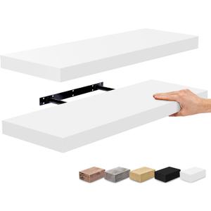Sorbus Floating Shelves, Wall Shelves for Bedroom, Kitchen, Living Room, Bathroom Shelves Over The Toilet, Home Decor, Farmhouse, 24 x 9 Inch Wall Mounted Floating Shelves for Wall, 2 Pack, White