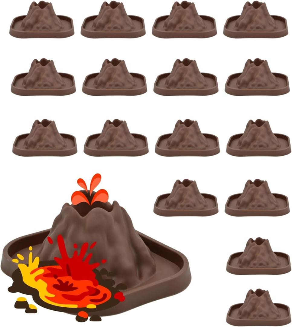 JINKEYULV 20 Pcs Volcano Science Kit - DIY Demonstration Model & Fairy Garden Decoration Valentines Classroom Gifts