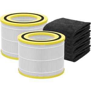 FLT151 Replacement Filter V for Germ-Guardian AC3000W/ AC3000B/ AC3050/ AP3151W/ AC151 Air Purifier, Include 2 Composite Filter + 4 Carbon Prefilter