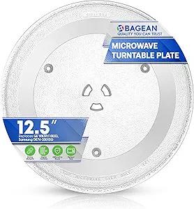 Microwave Plate Replacement 12.5” for GE WB39X10003 Samsung DE7420015G Microwave Glass Plate  Rotating Glass Microwave Turntable Plate Oven Spinning Dish Tray For Better Reheating and Cooking