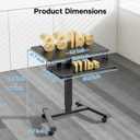 BONTEC Mobile Standing Desk with Keyboard Tray, Mobile Podium on Wheels, Universal