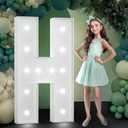 Marquee Letters 4 Feet Tall, Large Light Up Letters H for Marry Me Wedding Event Bridal Shower Baby Shower Graduation Anniversary Party Decor