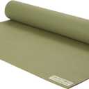 JadeYoga Harmony Yoga Mat - Durable & Thick Gym Fitness Mat, Non-Slip Natural Rubber Yoga Mat - Home Exercise & Stretching Mat, Workout Mat - Yoga, Pilates & Meditation for Women & Men (68", Olive Green)