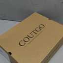 Coutgo Women's Slouchy Ankle Boots Low Kitten Heel Pointed Toe Booties Side Zipper Fall Shoes, Black, 11