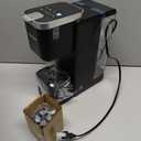 Single Serve Coffee Maker, Iced and Hot Coffee Machine for K Cup & Grounds, Compact Design, 40oz Removable Water Reservoir, 6 to 24 Oz Brew Sizes, Fits 7.3" Travel Mug, Black