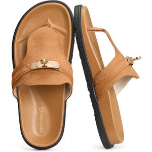 BOSTANTEN Thong Sandals for Women, Wide Width for Comfortable Walking