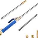High Pressure Power Washer Sprayer Wand with Flexible Hose Nozzle, 39'' Hydro Jet Power Washer Cleaning Tool, Wand Lance for Gutter Patio Car Pet Window Glass Blue