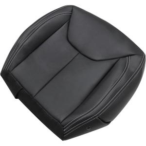 Priprilod Black Leather Driver Side Bottom Replacement Seat Cover Compatible with Jeep Wrangler Rubicon 2013 2014 2015 2016 2017